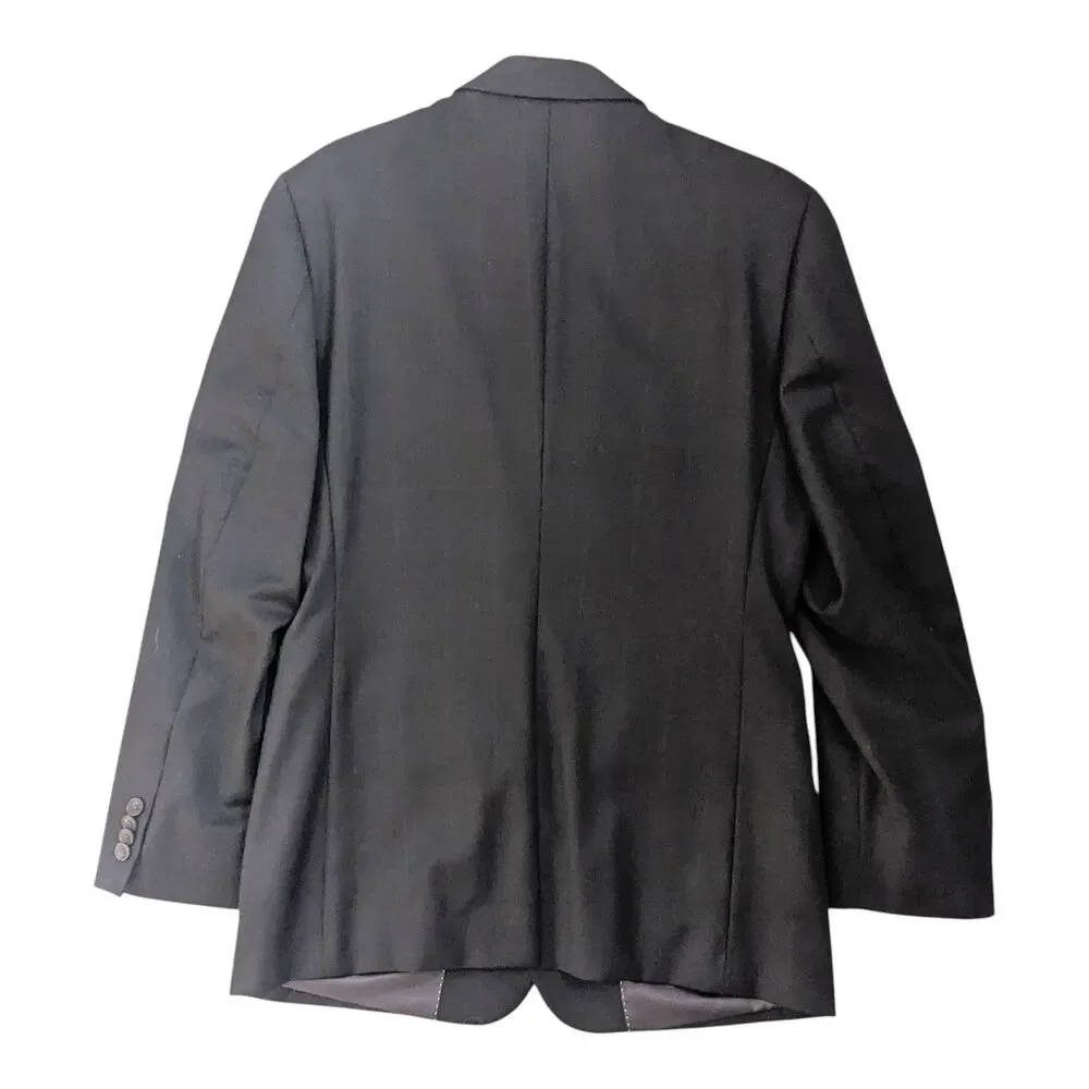 Perry Ellis Portfolio Men's 40R Blazer Sports Coat Dark Brown Plaid 100% Wool